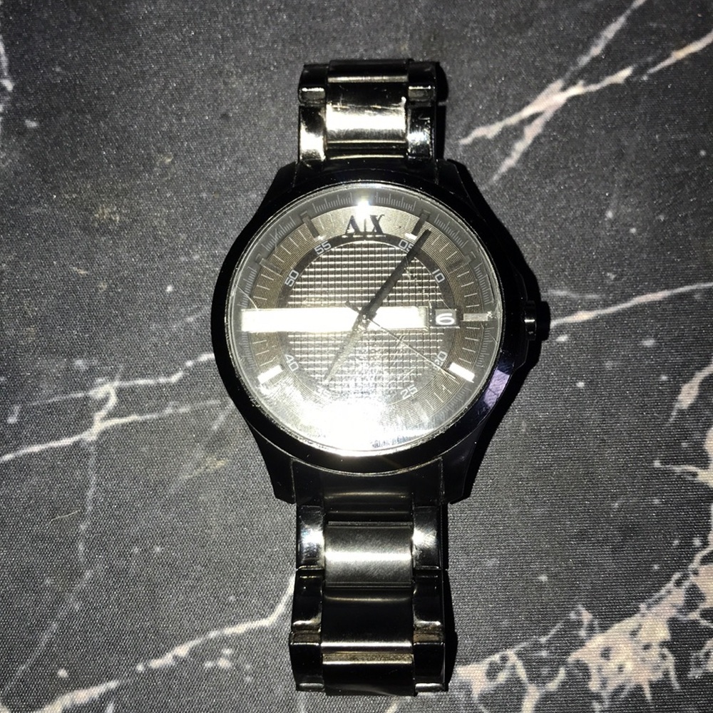 Armani AX2104 Watch - Black (ALL Stainless Steel)